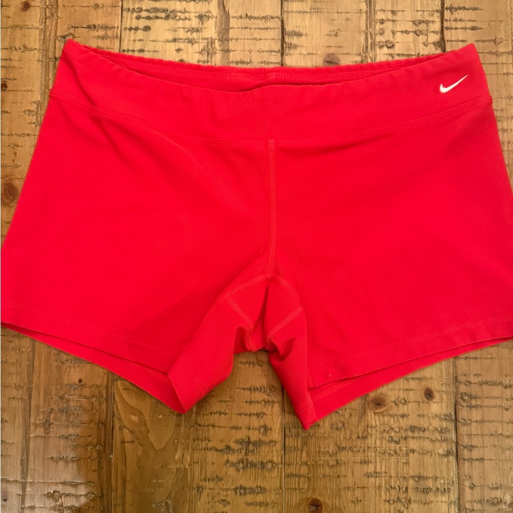 Nike Women's Red Spandex Athletic Shorts
